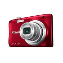 NIKON COOLPIX A100 20.1MP DIGITAL CAMERA W NIKKOR LENS N 5X OPTICAL ZOOM (RED)