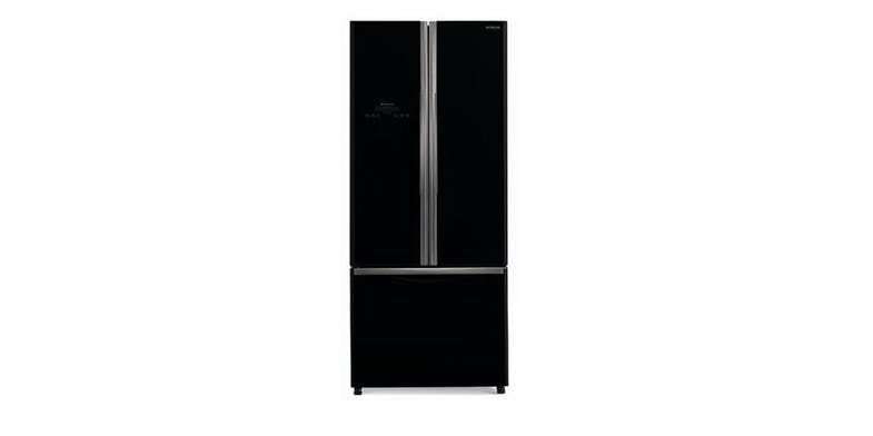 HITACHI FRENCH 3 DR BOTTOM MOUNT FREEZER REFRIGERATOR (BLACK) R-WB480P2MS