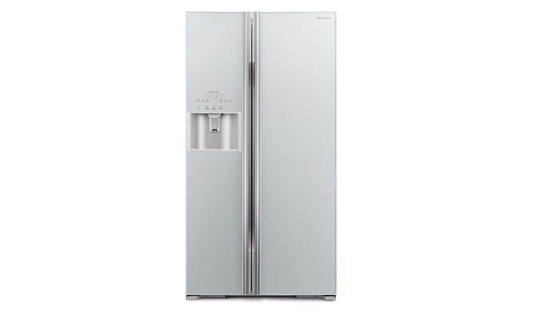 HITACHI 2 DR SIDE BY SIDE DOOR FREEZER REFRIGERATOR (GLASS SILVER) R-S700GP2MS