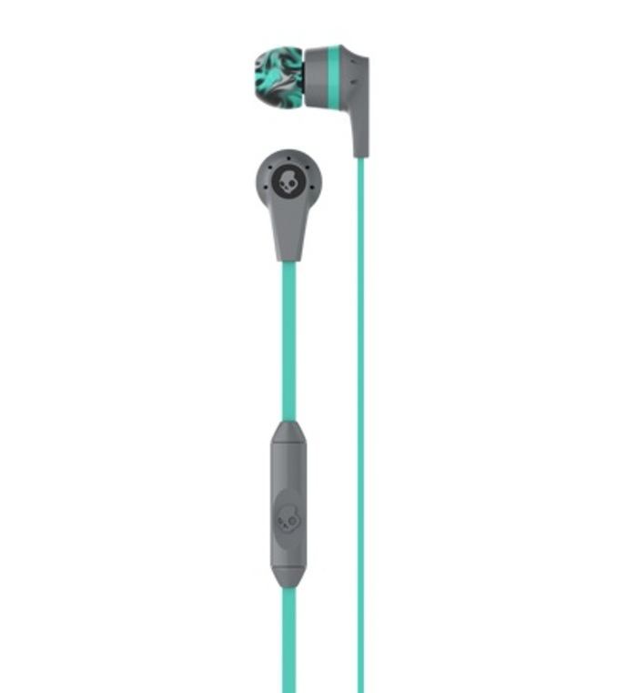 SKULLCANDY INK D 2 EARBUD IN EAR EARPHONES (GRAY MINT)