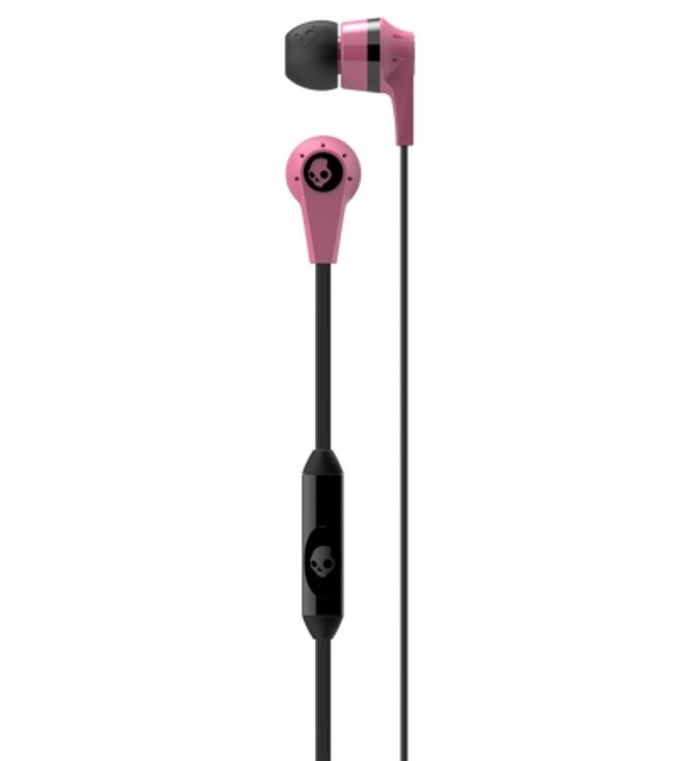 SKULLCANDY INK D 2 EARBUD IN EAR EARPHONES (PINK / BLACK)