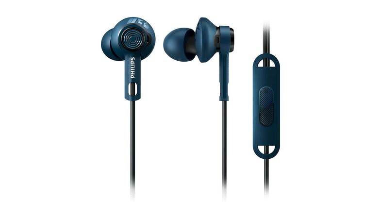 PHILIPS ACTIONFIT DIGDEEP SPORTS HEADPHONES W MIC (BLUE) SHQ2405BL/00