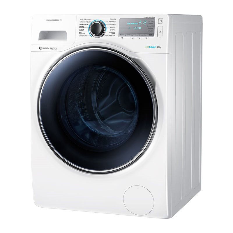 SAMSUNG FRONT LOAD WASHING MACHINE (9KG) (WHITE) WW90H7410EW