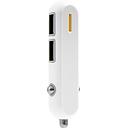 3SIXT DUAL USB CAR CHARGER 3S-0321 WHITE