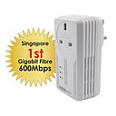 AZTECH SMART LINK HOMEPLUG AV2 600MBPS W AC PASS THROUGH HL119EP