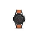 FOSSIL Q NATE HYBRID LEATHER SMARTWATCH (DARK BROWN) FTW1114
