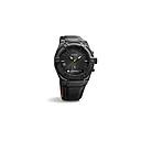 GUESS CONNECT 45MM SMARTWATCH WITH LEATHER BAND (BLACK IP) C0001G5