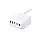 HOTWAY PROBOX 5-PORT USB CHARGER WITH QUICK CHARGE 2.0 - WHITE HA2-50U5Q-W WHT