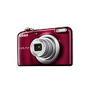 NIKON A10 16.1MP DIGITAL CAMERA W NIKKOR LENS N 5X OPTICAL ZOOM (RED)