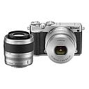 NIKON 1 J5 DIGITAL CAMERA W NIKKOR LENS (10-30MM / 30-110MM) (SILVER)