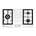 TECNO 3 GAS BURNER COOKER HOB (STAINLESS STEEL) TA 983TRSV