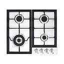 TECNO 4 GAS BURNER COOKER HOB (STAINLESS STEEL) TA 608TRSV