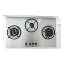 TURBO 3 BURNER BUILT IN GAS COOKER HOB (STAINLESS STEEL) T8833SSV