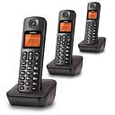 UNIDEN 3 HANDSET CORDLESS TRIPLE DECT PHONE (BLACK) AT 3100-3