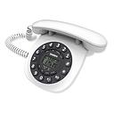 UNIDEN RETRO CORDED PHONE (WHITE) AT 8601