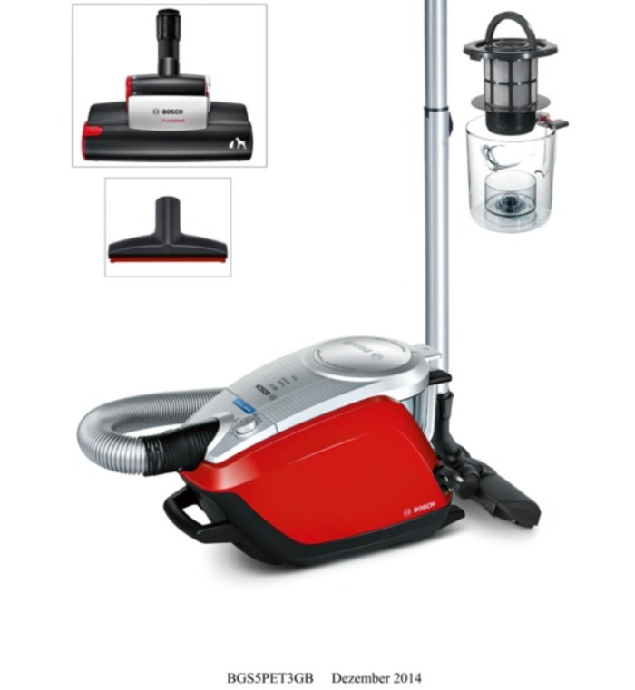 BOSCH BAGLESS TYPE VACUUM CLEANER (RED / SILVER) BGS5PET3GB