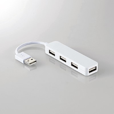 ELECOM USB 2.0 HUB 4PORT (WHITE) U2H-SN4NBWH