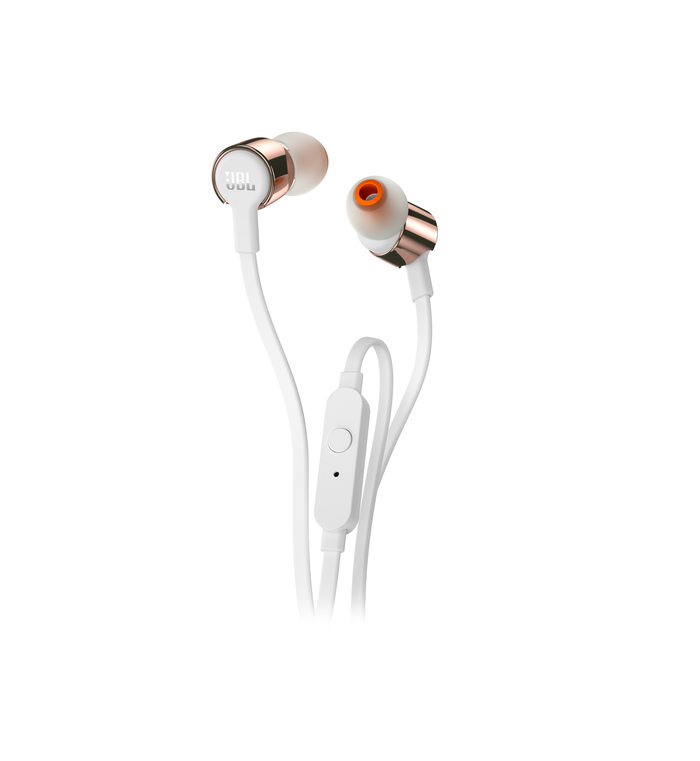JBL IN EAR EARPHONES (WHITE / ROSE GOLD) T210