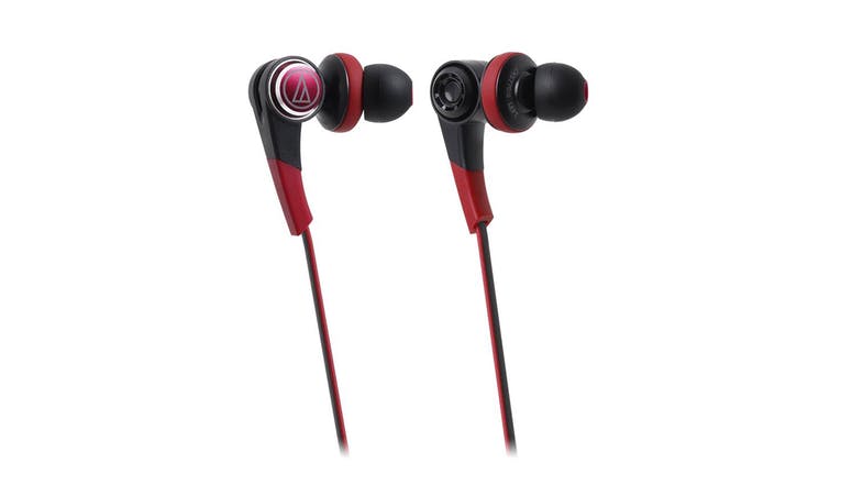 AUDIO-TECHNICA SOLID BASS IN-EAR HEADPHONES (RED) ATH-CKS770ISRD