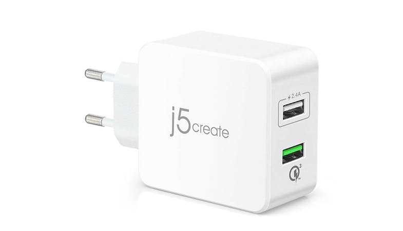 J5 CREATE 2-PORT USB QC3.0 CHARGER JUP20 