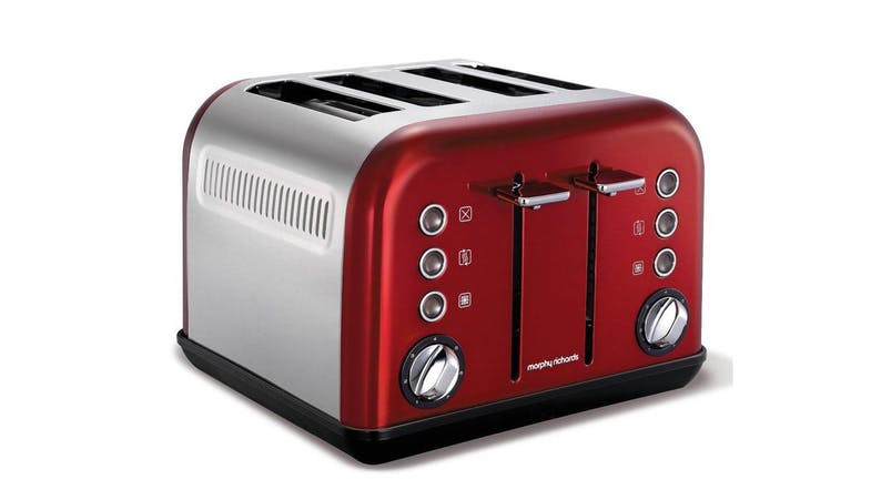 MORPHY RICHARDS ACCENTS RED 4 SLICE TOASTER 242004