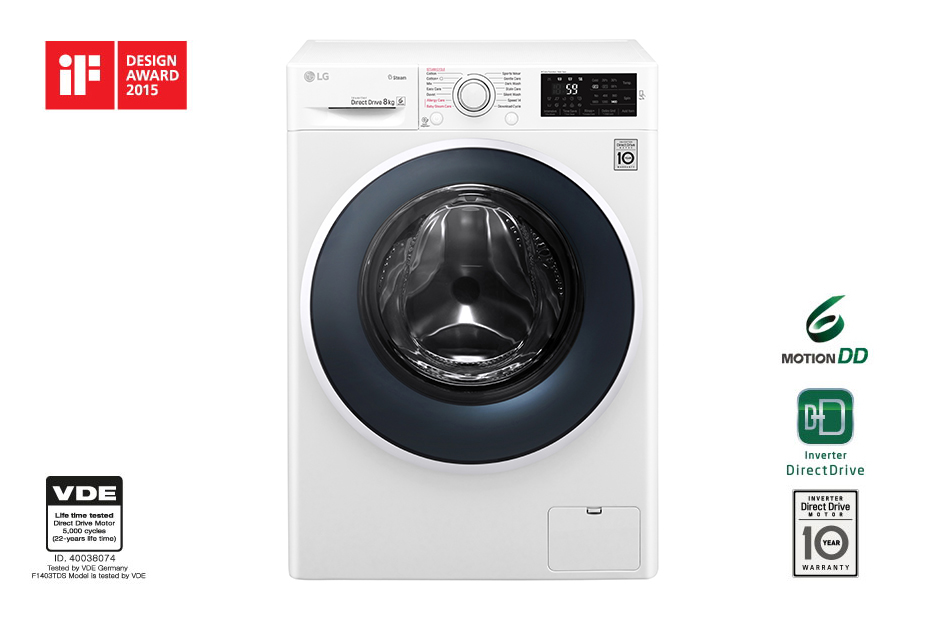 LG FRONT LOAD WASHING MACHINE (8KG) (BLUE / WHITE) FC1408S4W