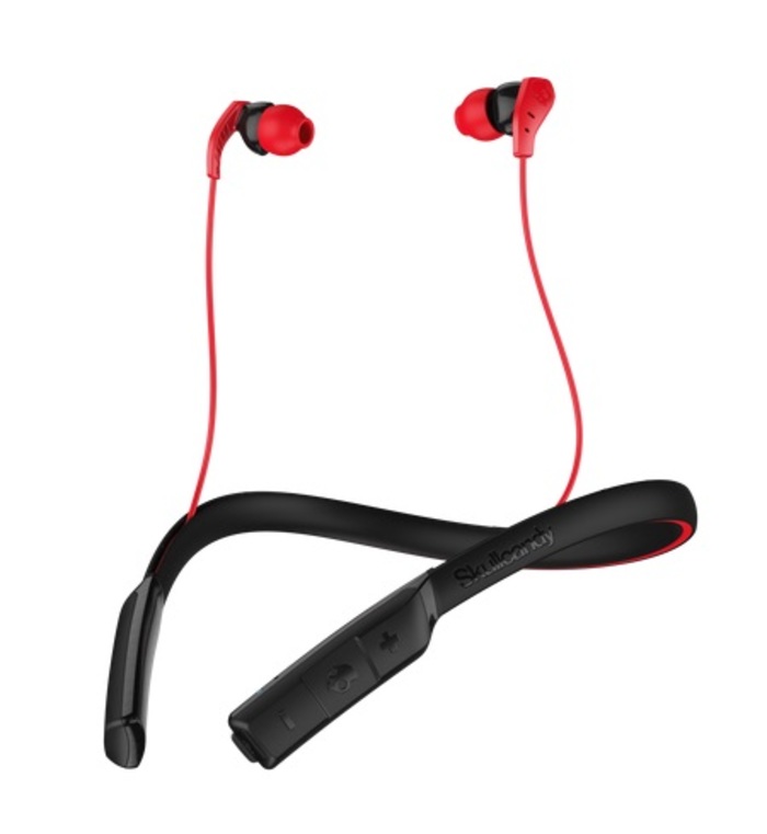 SKULLCANDY METHOD BT SPORT EARBUD IN EAR EARPHONES (BLACK / RED)