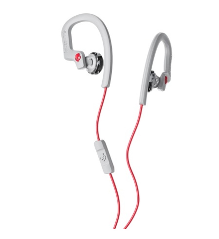 SKULLCANDY CHOPS FLEX SPORT EARBUD EARPHONE W MIC (GRAY / RED)