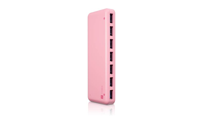 HOTWAY PROBOX 7-PORT USB 3 HUB WITH AC ADAPTER (PINK) HH5-U37P-PR