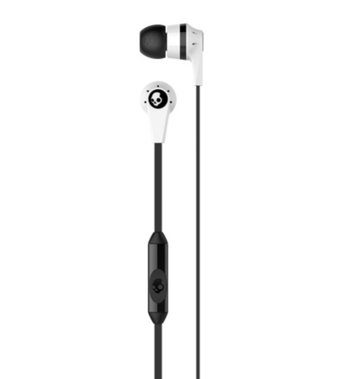 SKULLCANDY INK D 2 EARBUD IN EAR EARPHONES (WHITE / BLACK)