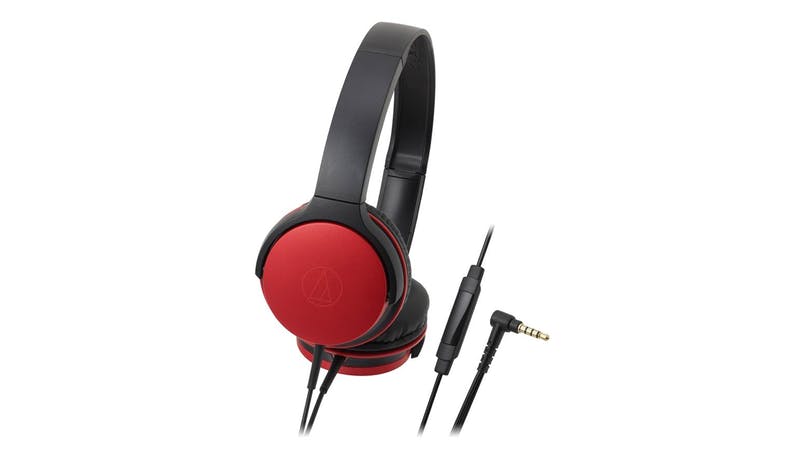 AUDIO-TECHNICA ON-EAR HEADPHONES (RED) ATH-AR1ISRD