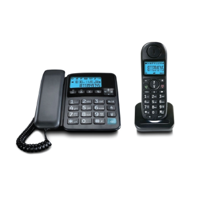 UNIDEN DECTPHONE W BASE HANDSET (BLACK) AT 4501
