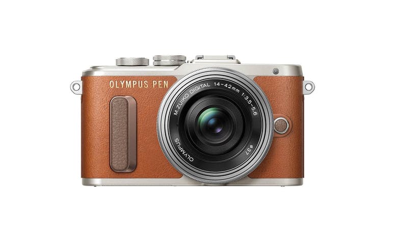 OLYMPUS PEN E-PL8 DSLM INTERCHANGEABLE LENS CAMERA (BROWN)