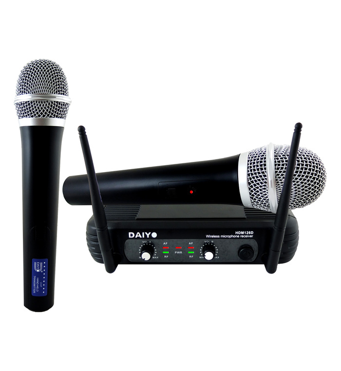 DAIYO UHF WIRELESS DUAL MICROPHONE SYSTEM  HDM126D
