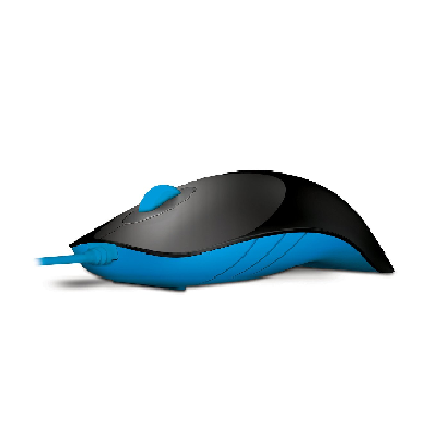 POWERLOGIC SHARK WIRED MOUSE (BLACK / BLUE)
