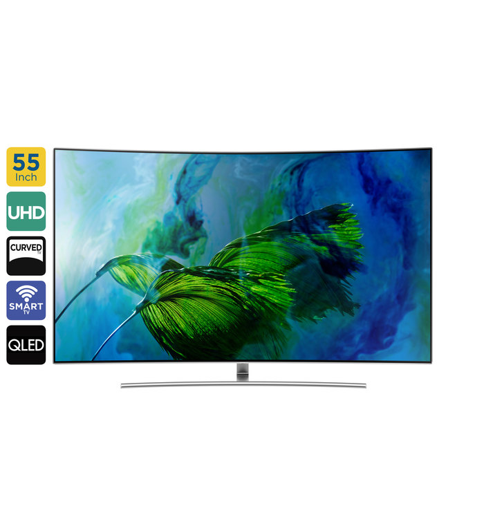 SAMSUNG Q8C 55IN 4K CURVED SMART QLED TV (STERLING SILVER) QA55Q8CAMKXXS