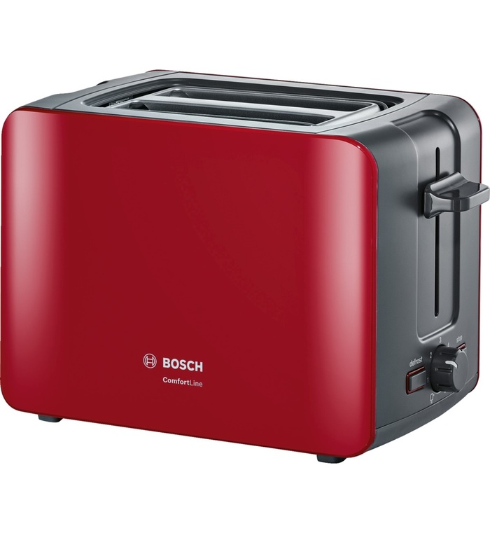 BOSCH COMPACT POP UP TOASTER (RED / ANTHRACITE) TAT6A114